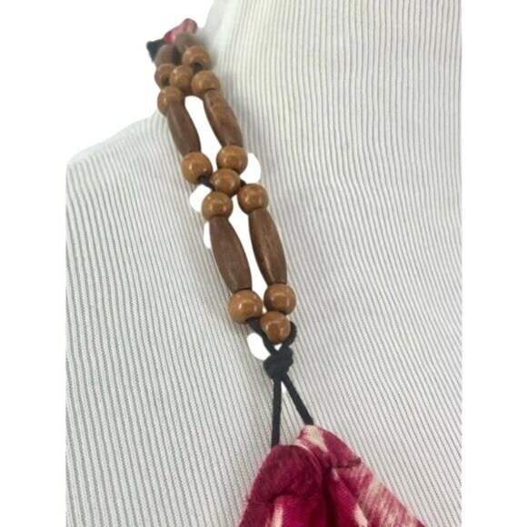 Vintage Y2K GUESS Tie Dyed Plunging Neckline Sexy Coquette Beaded Halter Top - Picture 6 of 11